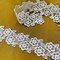 1 Yard Beaded & Corded Lace Trim 2.5" Wide Embroidered on 100% Polyester Organza